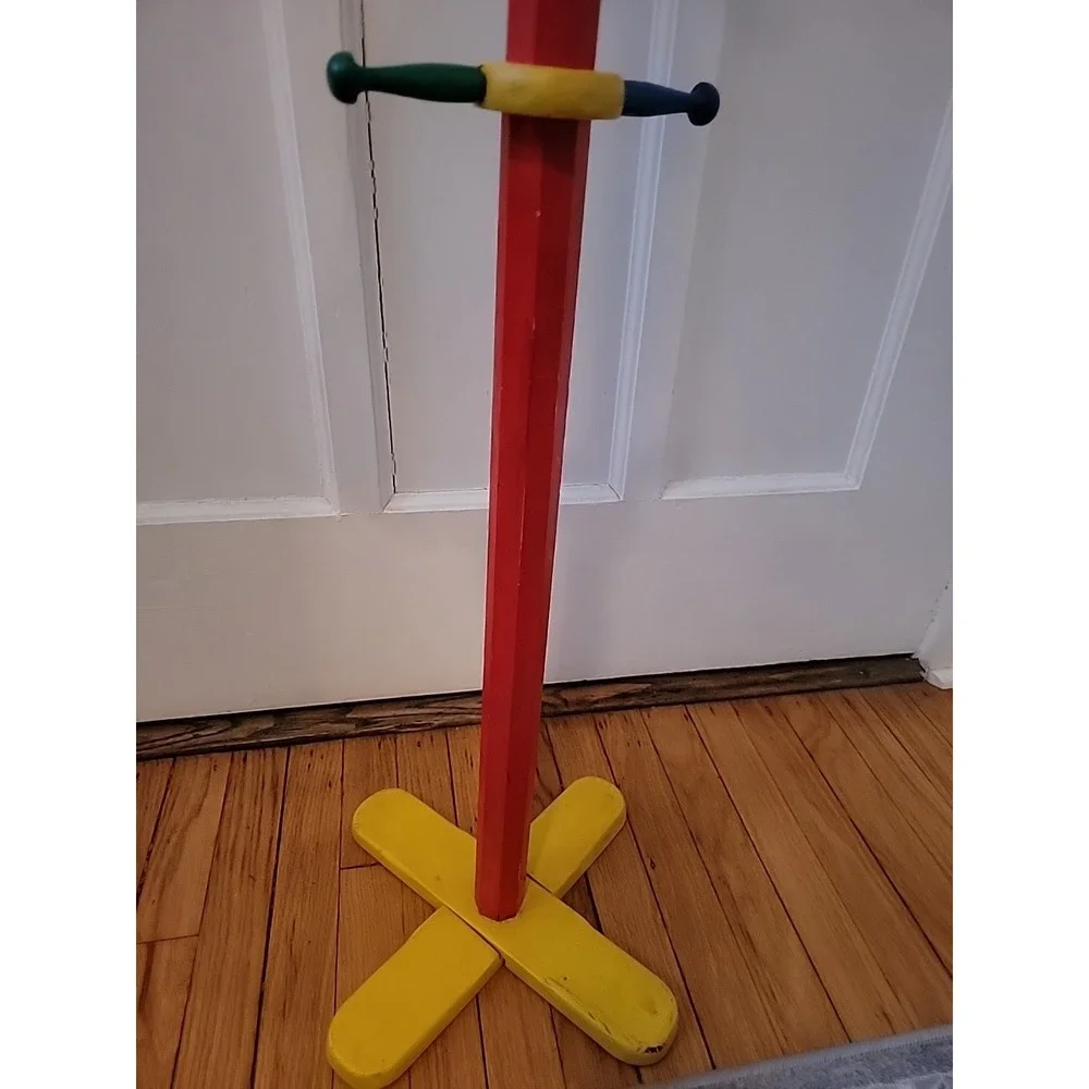 Rare 1980's Pierre Sala Art Deco Pencil Memphis Style Coat Rack. Colorful